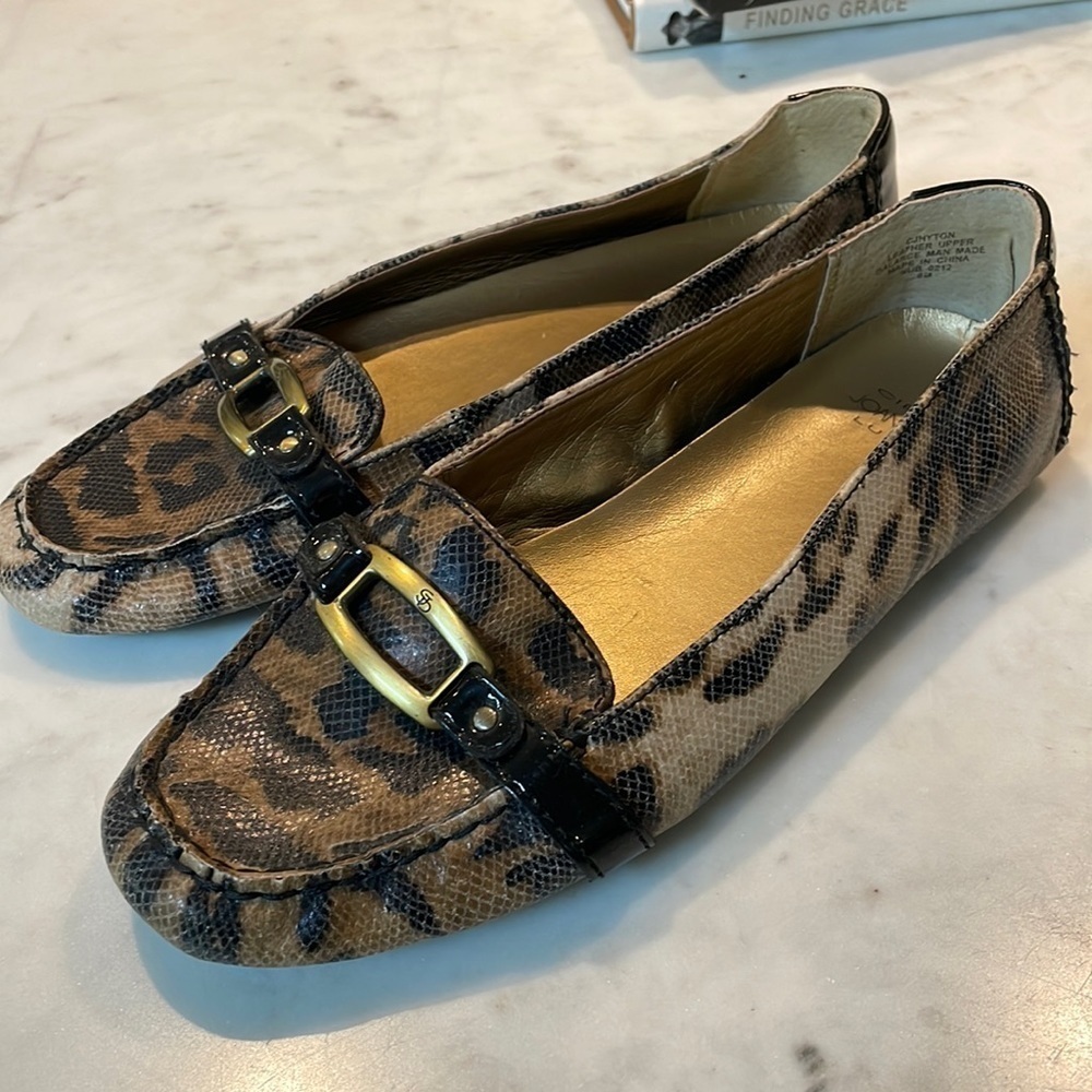 Joan and David Animal Print Driving Mocassins